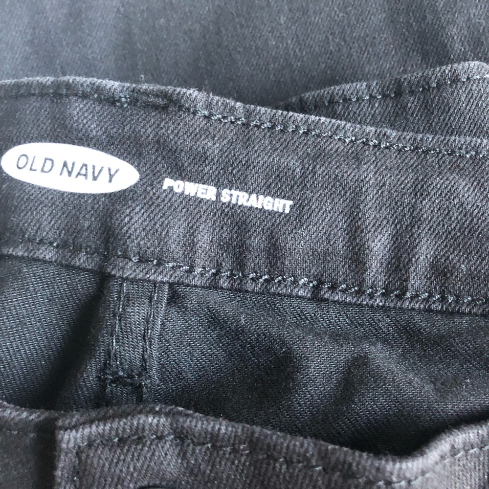 Old Navy Power Straight Black Jeans - Size 16 - Picture 2 of 6